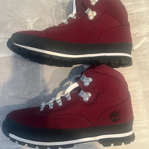 Timberland Men\'s Red  Marion Lace-Up Boots canvas sz 9.5 New main image 7